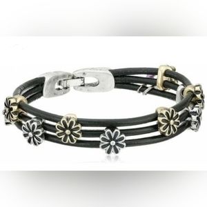 Lucky Brand two-tone flower charm bracelet